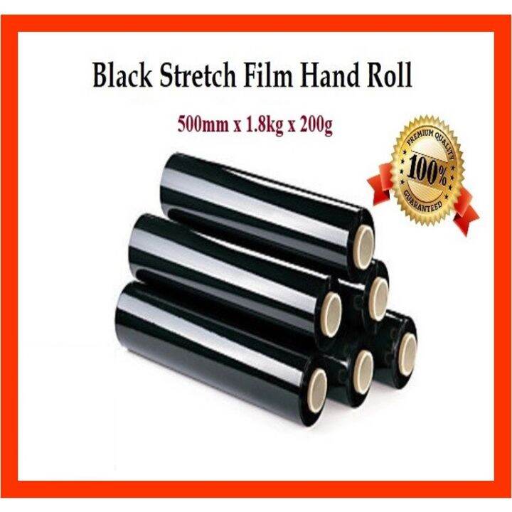 Black Stretch Film 500mm x 1.8kg x 200g core Lazada