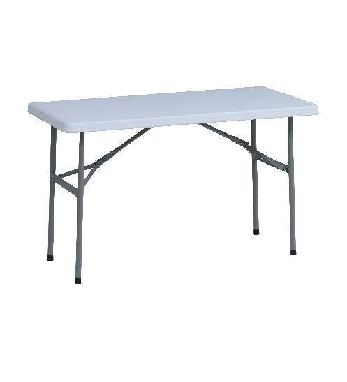 โต๊ะเอนกประสงค์ ขนาด 4ฟุต หน้าโต๊ะพลาสติกอย่างดี ขาเหล็กพับได้ ล้างน้ำได้ แข็งแรง ทนทาน ก.61 ย. 122 ส. 74 ซม