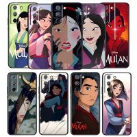 [Beike electronic] สาวดิสนีย์ Mulan สำหรับ Samsung Galaxy S22 S21 S20 Ultra Plus Pro FE S10 S9 S8 4G 5G สีดำนุ่ม TPU ปกคลุม Coque Shell