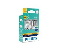 PHILIPS หลอดไฟสัญญาณ Ultinon Led PY21W Amber ไฟเลี้ยว แบบเขี้ยว