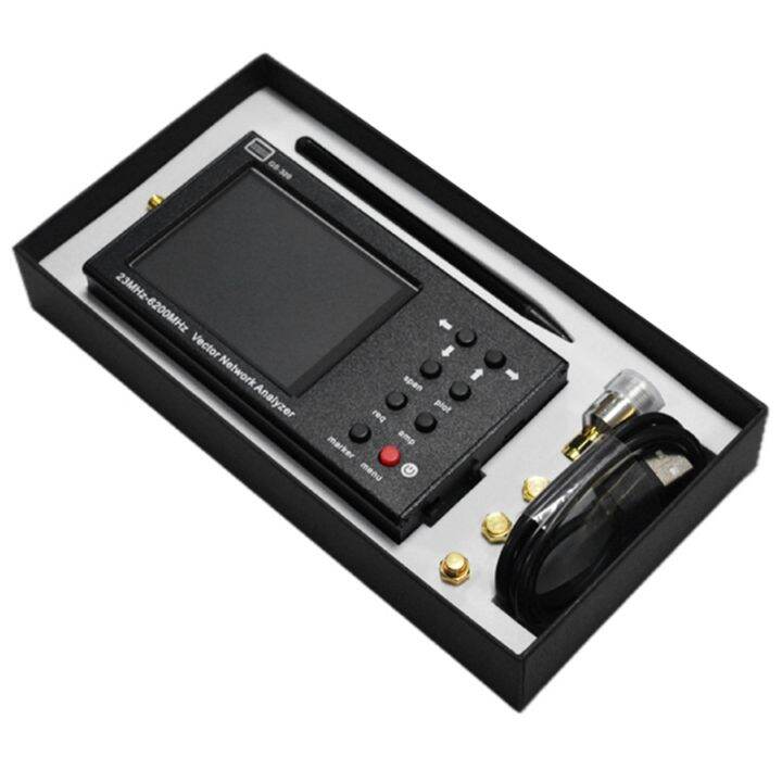 new-gs-320-6ghz-nanovna-vector-network-analyzer-vna-antenna-analyzer-23mhz-6200mhz-3-2-inch-lcd-4000mah-battery-case