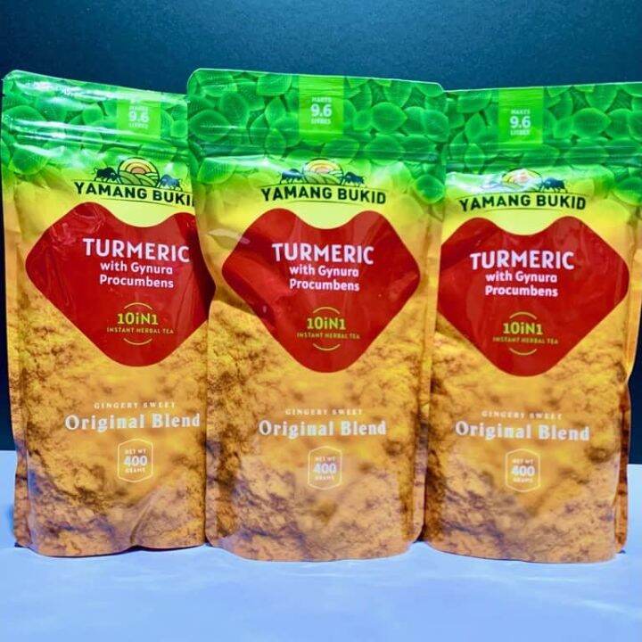 3pack 400grams Yamang Bukid Turmeric Powder 1o in 1 Expiry date Jan
