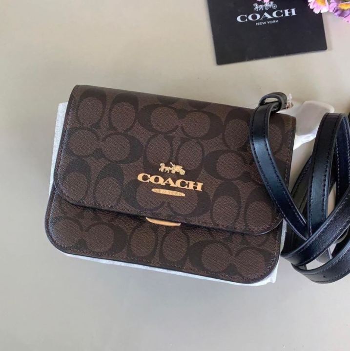 Coach Mini Brynn Crossbody In Signature Canvas-hàng chính hãng 