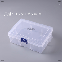 Kada กล่องเก็บของพลาสติกใสกล่องใส่ซอสขวดส้อมผลไม้กล่องเก็บของเปล่ากล่องใส่เครื่องประดับทรงสี่เหลี่ยม