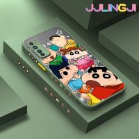 Jlingji เคสสำหรับ Infinix Hot 9 Pro 20i Zero 5G 2023เคส X655C Crayon Shin-Chan Friends มีน้ำค้างแข็งโปร่งใสฮาร์ดไซด์เคสขอบสี่เหลี่ยมปลอกซิลิโคนกันกระแทกกล้องถ่ายรูปเคสนิ่ม