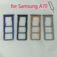 ที่ใส่ถาดซิมการ์ดสำหรับ Galaxy A70 A705 A705FN A705W A705GM A705FD ของโทรศัพท์นาโนของแท้อะแดปเตอร์ช่องเสียบการ์ด SD ไมโครนาโน