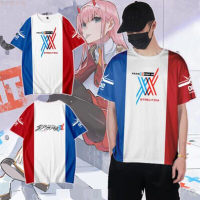 franxx no (สต็อกเพียงพอ) impressão Querida 3d t-shirts das mulheres dos homens verão bonito moda casual t camisa dos desenhos animados anime harajuku streetwear t toposคุณภาพสูง size:S-5XL