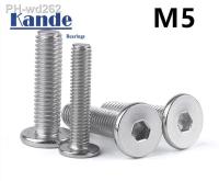 10 20pcs bolts and nuts M5 304 A2-70 Stainless Steel Hex Hexagon Super Thin Wafer Flat Wafer Head Allen Cap Screw openbuilds