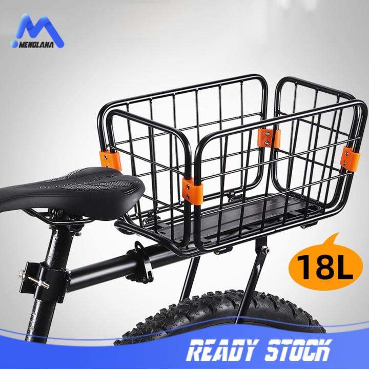 menolana Bicycle Rear Carrier Basket Trunk Rack for Back of Bike Large