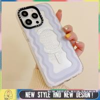 【Magnetic CASETiFY】 Fashion simple wave CASETiFY Phone Case Compatible for iPhone14/13/12/11/Pro/Max iPhone Case Transparent Shockproof Full Protective Acrylic Hard Cover