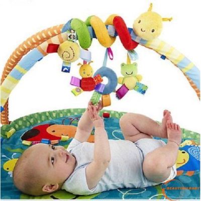 BღBღBaby Infant Bed Stroller Hanging Bell Rattle Plush Animal Play Toy Doll