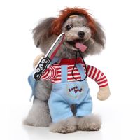 ZZOOI Dog Halloween Costumes Funny Killer Costume for Dog Fancy Dress Dog Accessories for Small/Medium/Large Dogs Clothes Pets