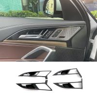 For X1 U11 2023 2024 Car Inner Door Handle Cover Frame Trim Replacement Accessories - ABS Carbon Fiber