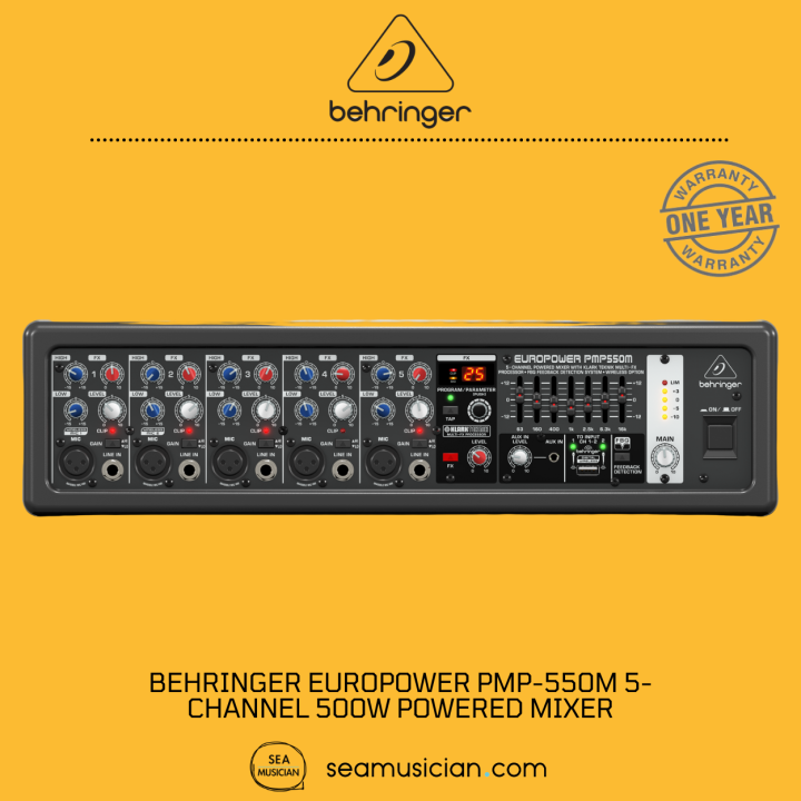 BEHRINGER EUROPOWER PMP550M 5CHANNEL 500W POWERED MIXER Lazada