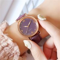 Womens Luminous Wrist Watch Modern Simple Style Leather Belt Ladies Watch