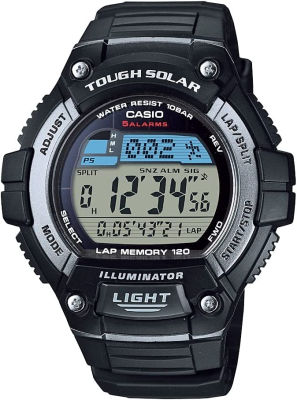 ‎Casio Casio Mens WS220 Tough Solar Digital Sport Watch Black