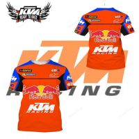 เสื้อยืดแขนสั้น พิมพ์ลาย Red Bull KTM Racing 3 มิติ สําหรับผู้ชาย ไซซ์ S - 3XL