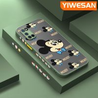 YIWESAN เคสสำหรับ OPPO A52 A72 A92 4G เคสลายการ์ตูนมิกกี้ดีไซน์ใหม่ขอบสี่เหลี่ยมแฟชั่นกันกระแทกเนื้อแข็งเคสนิ่มใส่โทรศัพท์กรอบซิลิโคนคลุมทั้งหมดเคสป้องกันเลนส์กล้อง