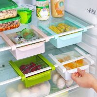 Kitchen Fridge Freezer Slide Drawer type Space Saver Organizer，Rack Shelf Holder Storage Boxes