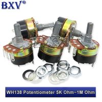 WH138-1 Potentiometer Adjustable Resistance Speed Regulator With Switch WH138 B5K B10K B20K B50K B100K B250K B500K 10K 100K 2PCS WATTY Electronics