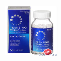 (สูตรใหม่ 240 เม็ด 60 วัน) Daiichi Sankyo Transino White C Clear 240 เม็ด วิตามินเพื่อแก้ไขและป้องกันกระฝ้า จุดด่างดำโดยเฉพาะ มี L-Cysteine วิตามินซีรวมเข้มข้นและวิตามินอี ระงับการผลิตเมลานิน ช่วยให้ผิวขาวใสขึ้น ขาวใส อย่างปลอดภัยด้วยมาตรฐานการผลิต Made