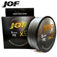 JOF สายเบ็ดตกปลามัลติฟิลาเมนต์สำหรับสายเบ็ดตกปลาถัก PE 9เส้น20-80LB 100ม. สายตกปลาแข็งแรงมากหลากสีของญี่ปุ่น