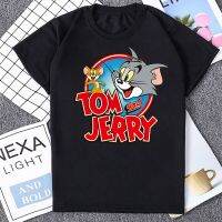 แมวน่ารัก TOM Mouse Jerry การ์ตูนน่ารักคู่ TShirt ฤดูร้อนผู้หญิงผู้ชาย Casual TEE Harajuku Kaus Anime ropa mujer kawaiiclothes