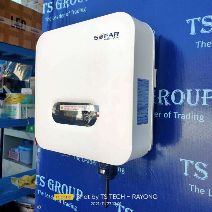 เครื่องศูนย์ไทย-กริดไท-อินเวอร์เตอร์-solar-inverter-1-6-kw-ยี่ห้อ-sofar-grid-tie-on-grid-รุ่น-1600tl-g3-แถม-wifi-โรงงาน-กันย้อนในตัว-แถม-ct-ควบคุมการผลิตกระแสไฟฟ้า