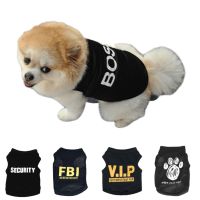 Summer Security Dog Vest  Dog Clothes Black Pet Puppy T Shirts For Small Dogs Chihuahua Yorkie Pug Cat Vest Costume