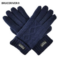 Bruceriver Womens Wool Knitted Gloves with Thinsulate Lining and Diamond Design for Winter