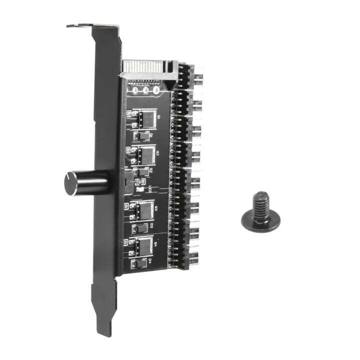 Pc 8 Channels Fan Hub Cooling Fan Speed Controller for CPU Case HDD VGA PWM Fan PCI Bracket
