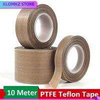 KLOMKZ 10m/Roll กันน้ำกันน้ำได้ สารหน่วงไฟ ฉนวน เทปไฟเบอร์ ทนต่ออุณหภูมิสูง เครื่องปิดผนึกกาว เทปเทฟลอนผ้า