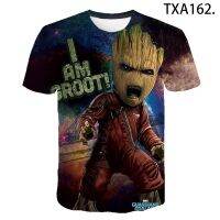 New hot style short sleeve 3d print groot T-shirt for men cartoon summer Short sleeve T-shirt