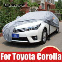 ผ้าคลุมรถ Outdoor Sun Anti UV Rain Snow Frost Dust Protection Cover Oxford Cloth For Toyota Corolla 2010 To 2021 Accessories