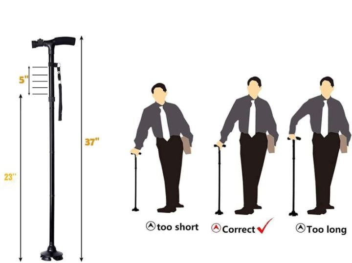 ไม้เท้าพับได้-พร้อมไฟ-led-ให้ความสว่างในที่มืด-ช่วยพยุงผู้สูงอายุและสำหรับผู้ที่มีปัญหาเรื่องขา-ทำจากอลูมิเนียมอย่างดี-มีความแข็งแรง