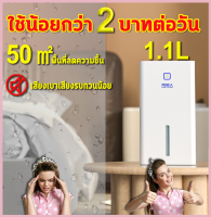 ใช้น้อยกว่า 2 บาทต่อวัน เครื่องลดความชื้น ถังเก็บน้ำความจุขนาดใหญ่ 1.1L ประหยัดพลังงาน การฟอกอากาศด้วยไอออนลบ ปุ่มเดียวในการเปิด สัญญาณเตือนน้ำเต็ม เสียงเบสที่เงียบ ลดความชื้นและเชื้อรา 50 ตารางเมตร dehumidifier