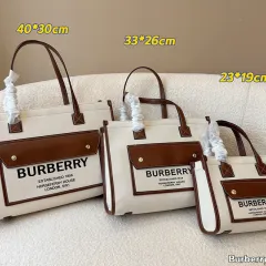 Original Burberry Women's Handbag British Style Single Shoulder Bag Outside  Large Capacity Tote Bag36*29CM