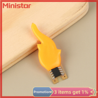 Ministar เทียนใยไผ่ LED 3V 1ชิ้น,เทียนไดโอด1900-2200K ไฟตกแต่งอุปกรณ์เสริมไฟเรโทร Diy