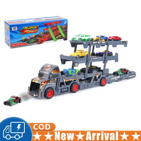 Transport carrier truck car toy with mini cars catapulting transporter - ảnh sản phẩm 4