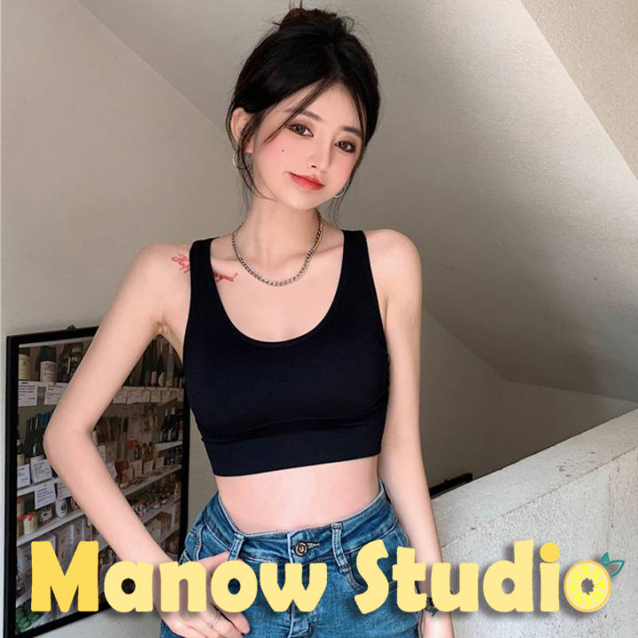 บรา-บราสายเดี่ยว-เสื้อกล้าม-สายเดี่ยว-บราสายเดี่ยวแบบสวม-t15-manow-studio