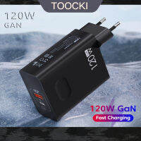 120W GaN อุปกรณ์เสริมโทรศัพท์มือถือแบบเต็มโปรโตคอล A + C อุปกรณ์ชาร์จโทรศัพท์ในรถยนต์ PD ชาร์จเร็วสำหรับ Iphone SumSung