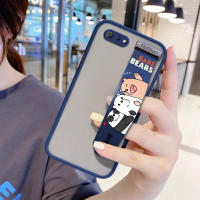 UCUC เคสโทรศัพท์เคสสำหรับ Realme C2กรณี (มีสายรัดข้อมือ) กันกระแทกFrostedกลับการ์ตูนหมีกรณีเคสใส่โทรศัพท์Soft Edge Fullฝาครอบเลนส์ป้องกันเลนส์โทรศัพท์บางเฉียบกรณี