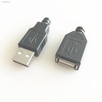 ♟☏❆ 10pcs/lot USB 2.0 Male Female Connectors Plug Welding Data OTG Line Wire Cable Connector DIY Accessories Drop Shipping YT2151