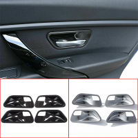 สำหรับ BMW 3 4 Series F30 F31 F32 F35 2013-2019คาร์บอนไฟเบอร์ภายในรถประตู Handle Bowl กรอบครอบคลุม Trim สติกเกอร์อุปกรณ์เสริม