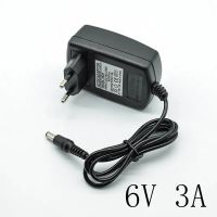 ขายดีอะแดปเตอร์ตัวแปลงไฟ AC 100-240V DC 6V 3A/3000mA แหล่งจ่ายไฟปลั๊ก EU เครื่องชาร์จ5.5Mm * 2.5Mm (2.1Mm) AC ไปยัง DC