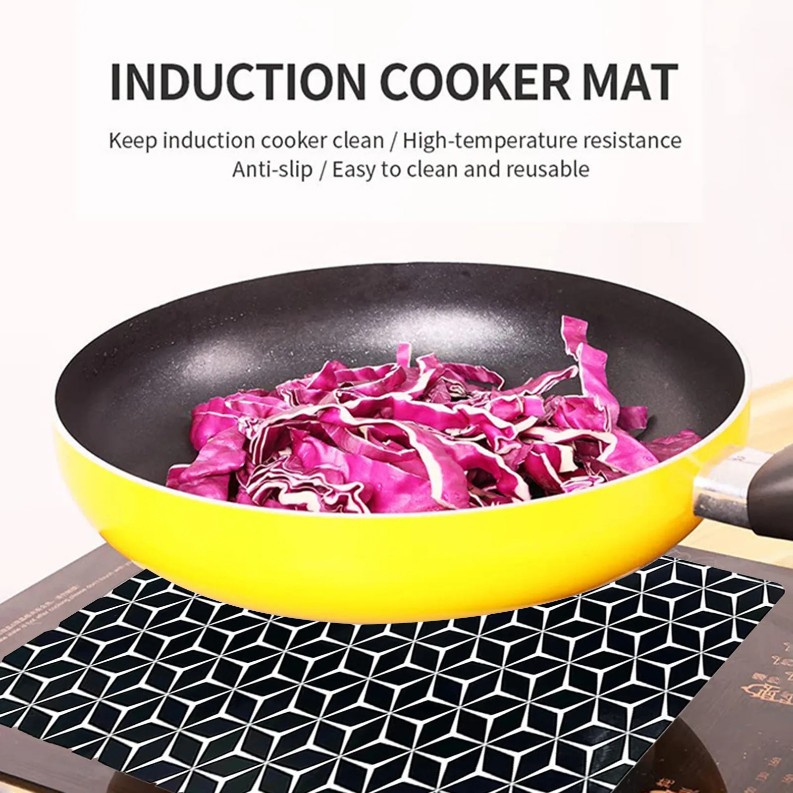 romaine Induction Cooktop Mat HighTemperature Resistant Fireproof Waterproof Protection