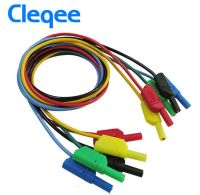 Cleqee P1050ตะกั่วซิลิโคนนิ่มหัวบานาน่า4มม. กล้วยสำหรับการทดสอบมัลติมิเตอร์อุปกรณ์อิเล็กทรอนิกส์5สี