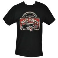 Fsd11ew2e เสื้อยืด ผ้าฝ้ายแท้ พิมพ์ลาย Road Devils สไตล์วินเทจ สําหรับผู้ชาย RT645E65TER10726DIY เสื้อยืด  4MYH