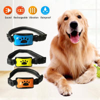 ZZOOI Electric Ultrasonic Pet Dog Anti Barking Device USB Charging Dogs Training Collar Dog Stop Barking Vibration Collar Waterproof