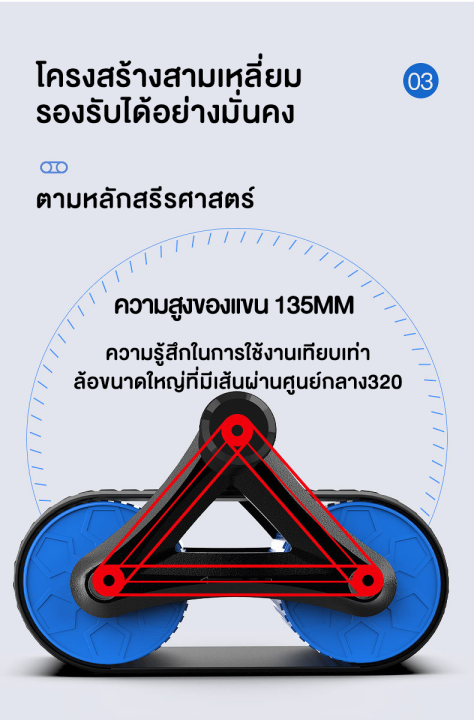 ลูกกลิ้งสองล้อ-แบบมีสปริงดึงกลับ-ลูกกลิ้งออกกำลังกายเอว-หน้าท้อง-บริหารกล้ามเนื้อบริเวณหน้าท้องให้กระชับ-แข็งแรง